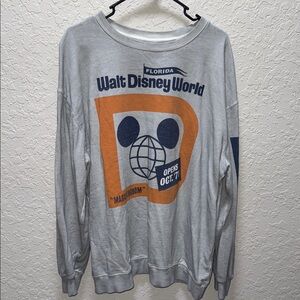 Disney Gray and Orange Crewneck Sweater from the 50th anniversary vault
